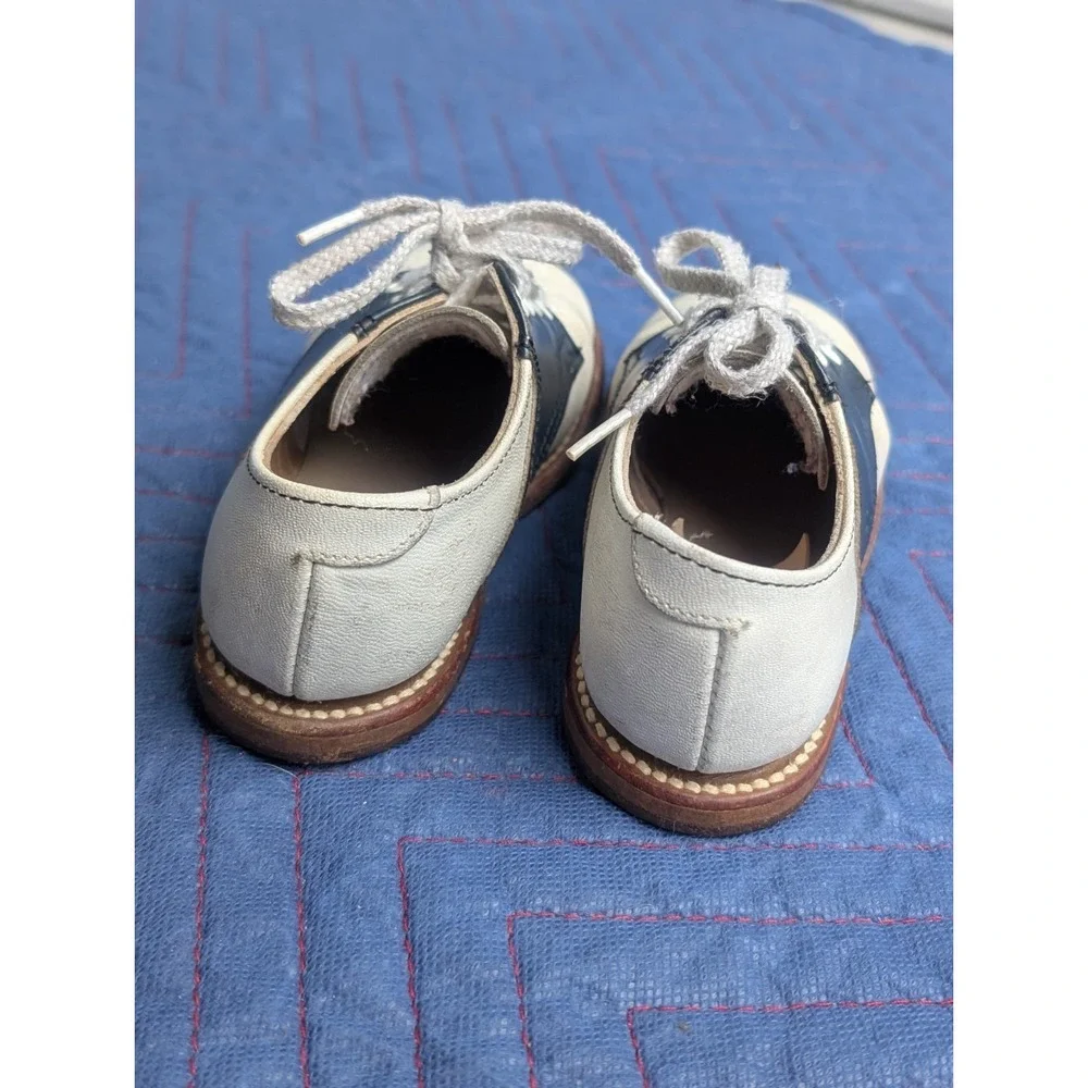 Ruggies Vintage Leather Oxford Childs Shoes, Boy/Girl Size 7D Made In USA